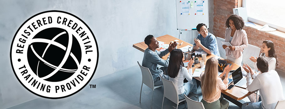 Hero image of female business professional with RCTP logo featured to the right.