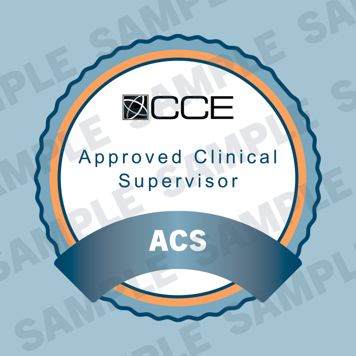 Approved Clinical Supervisor (ACS) - CCE Digital Badge Example